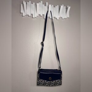 Tommy Hilfiger Blue and White Crossbody Bag